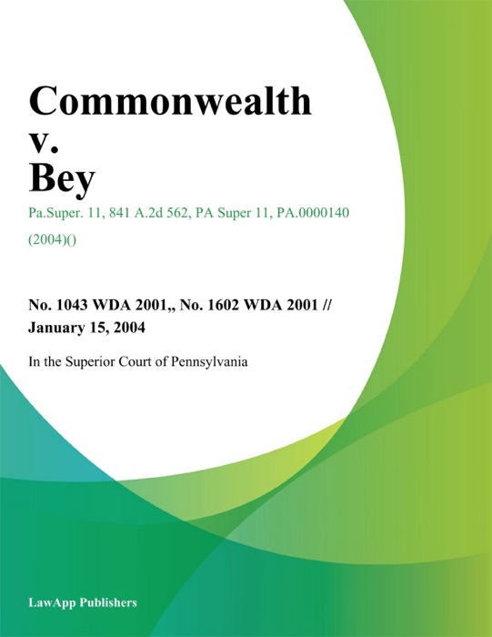 Commonwealth v. Bey