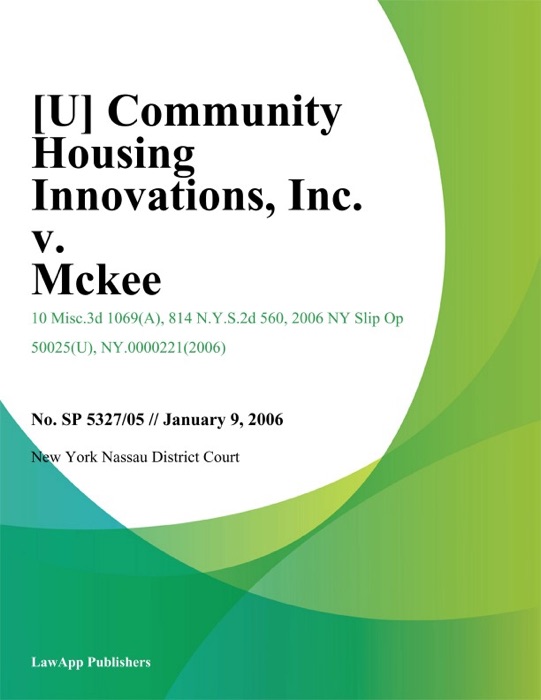 Community Housing Innovations, Inc. v. McKee