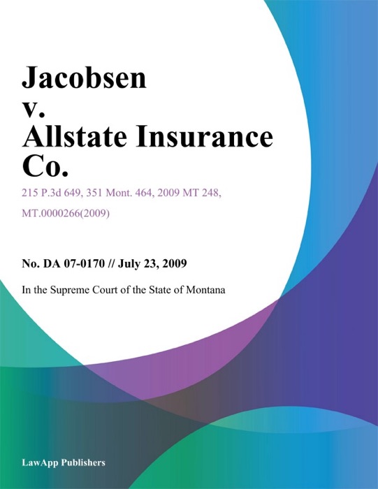 Jacobsen v. Allstate Insurance Co.