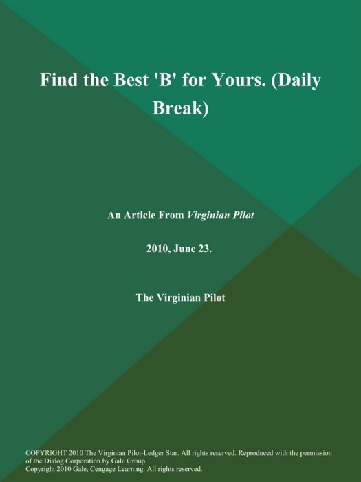 Find the Best 'B' for Yours (Daily Break)
