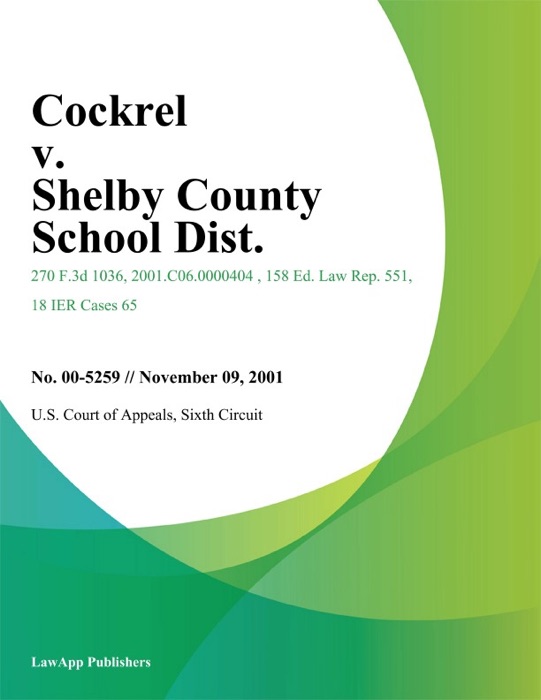 Cockrel V. Shelby County School Dist.