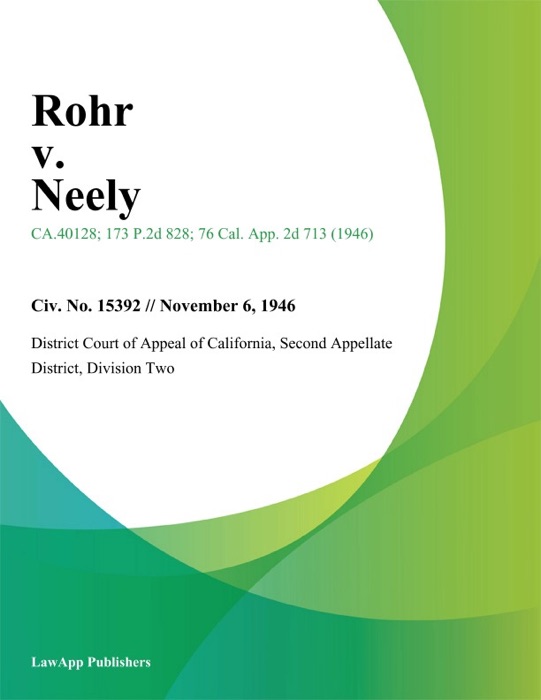 Rohr v. Neely