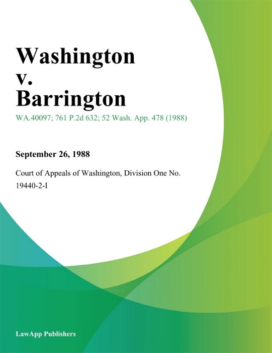Washington V. Barrington