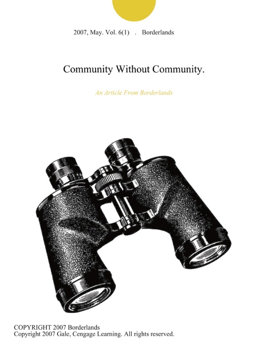 Community Without Community.