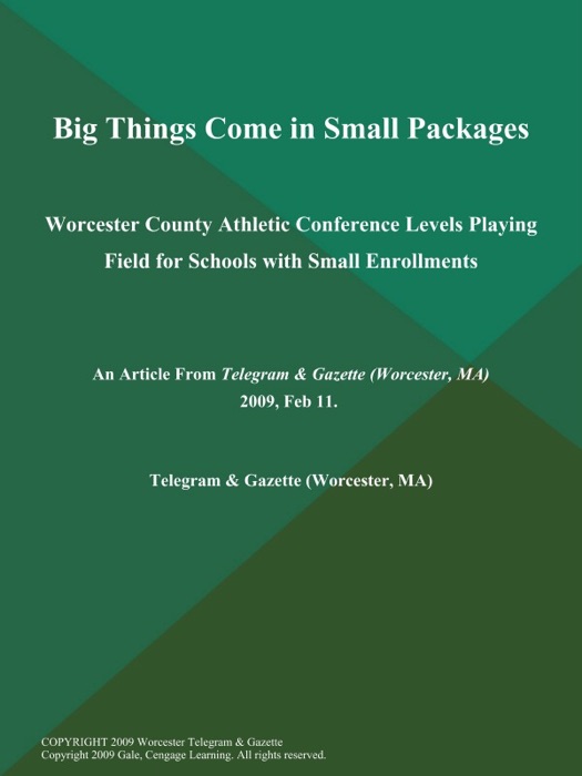 Big Things Come in Small Packages; Worcester County Athletic Conference Levels Playing Field for Schools with Small Enrollments