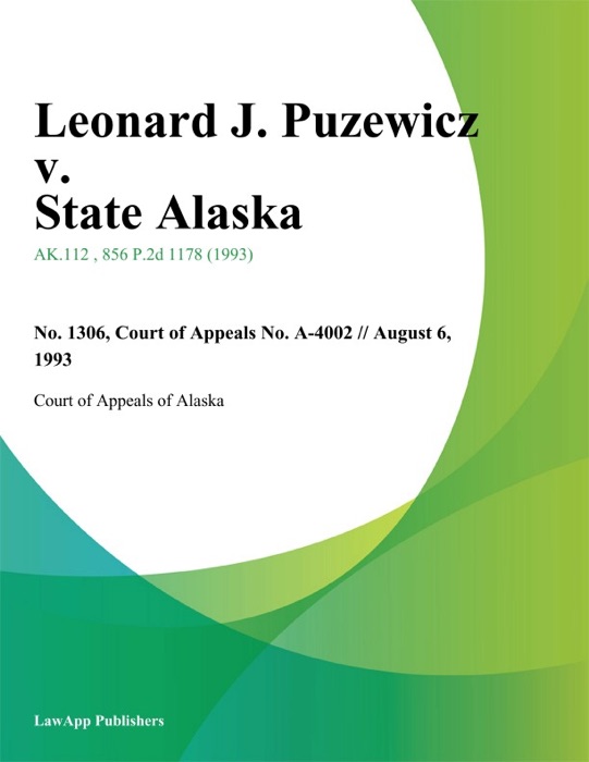 Leonard J. Puzewicz v. State Alaska