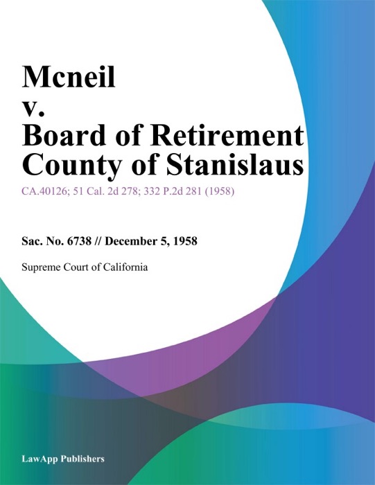 Mcneil v. Board of Retirement County of Stanislaus