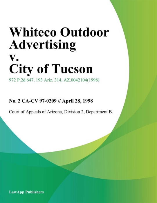 Whiteco Outdoor Advertising V. City Of Tucson