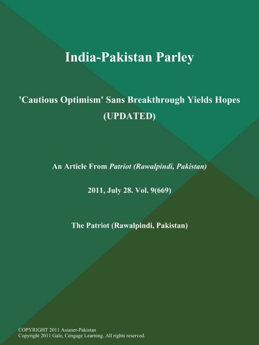 India-Pakistan Parley: 'Cautious Optimism' Sans Breakthrough Yields Hopes (UPDATED)