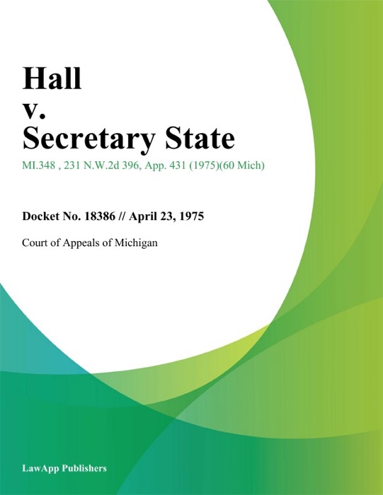 Hall v. Secretary State
