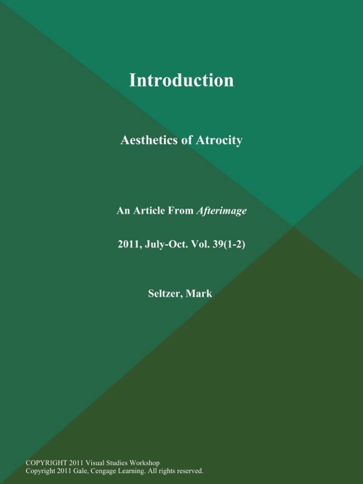 Introduction: Aesthetics of Atrocity