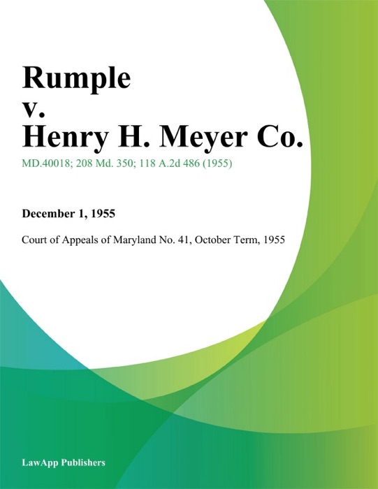 Rumple v. Henry H. Meyer Co.