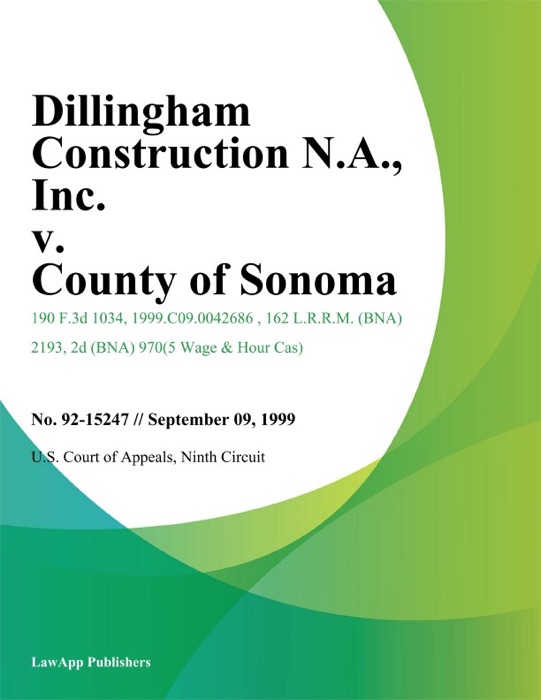 Dillingham Construction N.A., Inc. v. County of Sonoma