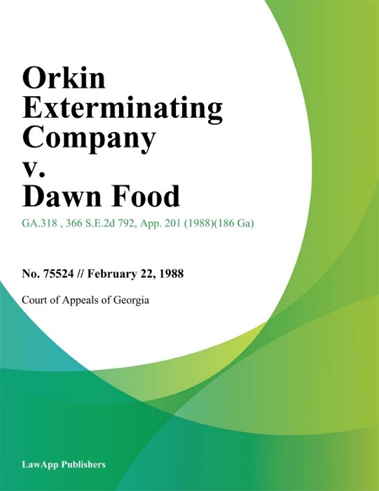 Orkin Exterminating Company v. Dawn Food