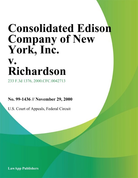 Consolidated Edison Company of New York, Inc. v. Richardson