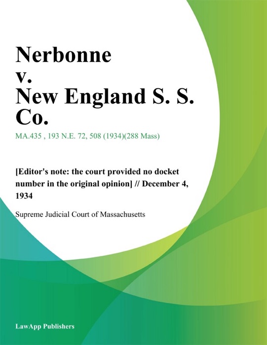Nerbonne v. New England S. S. Co.