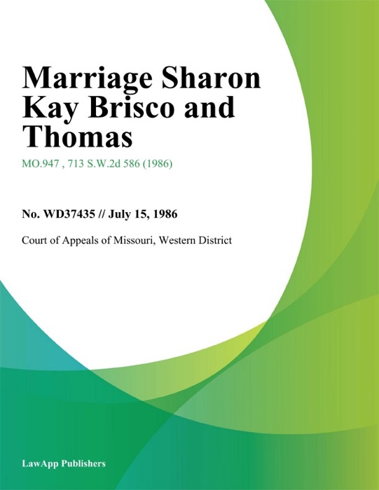 Marriage Sharon Kay Brisco and Thomas