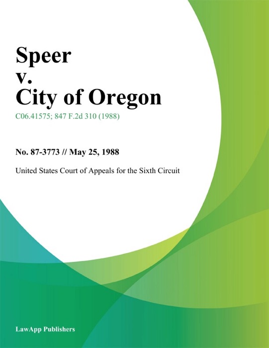 Speer v. City of Oregon