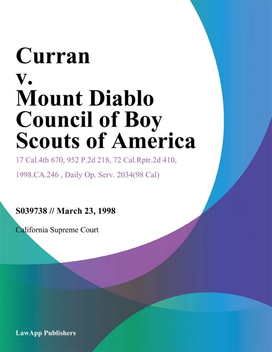 Curran v. Mount Diablo Council of Boy Scouts of America