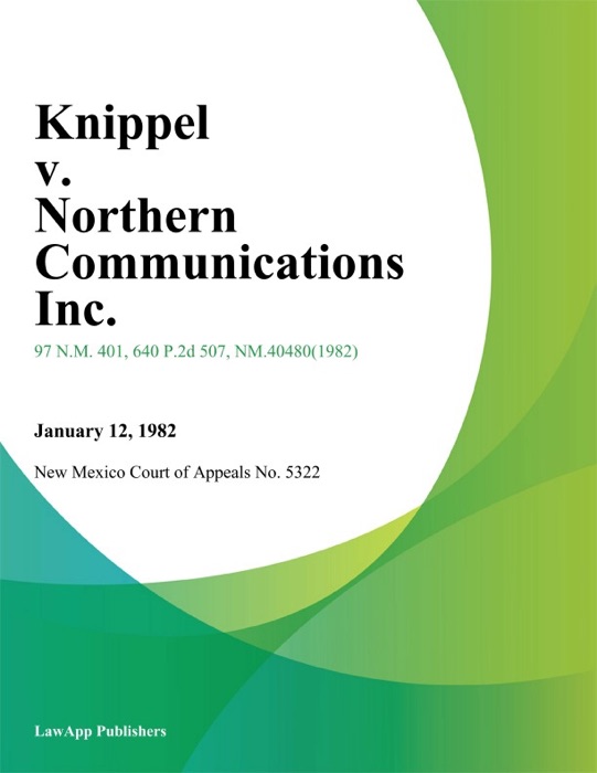 Knippel V. Northern Communications Inc.