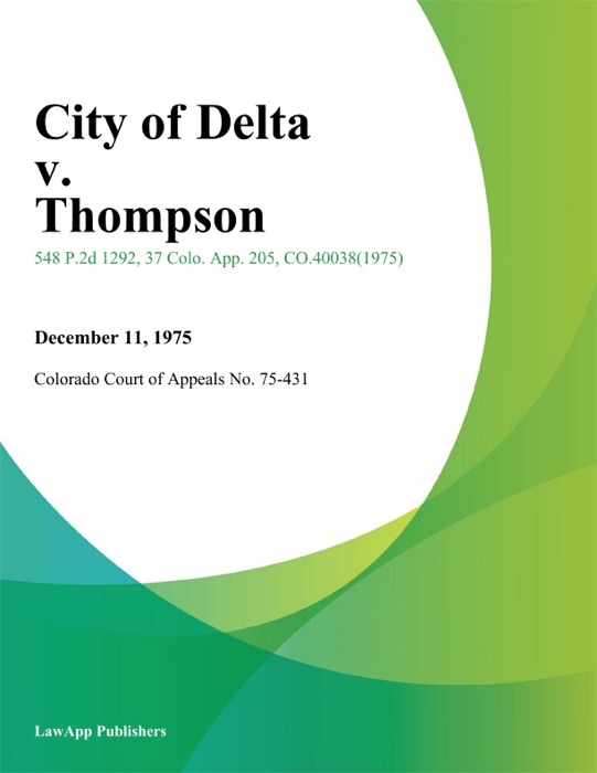City of Delta v. Thompson