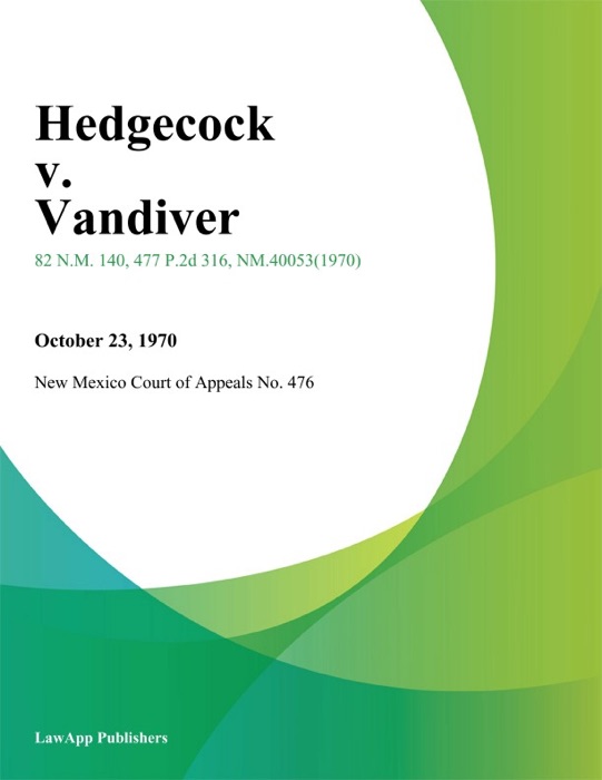 Hedgecock v. Vandiver