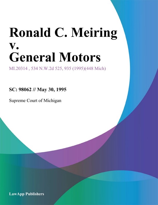 Ronald C. Meiring v. General Motors