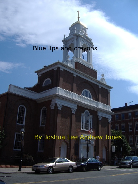 Blue lips and crayons