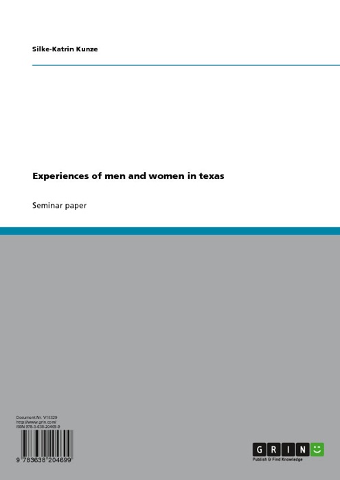 Experiences of men and women in texas