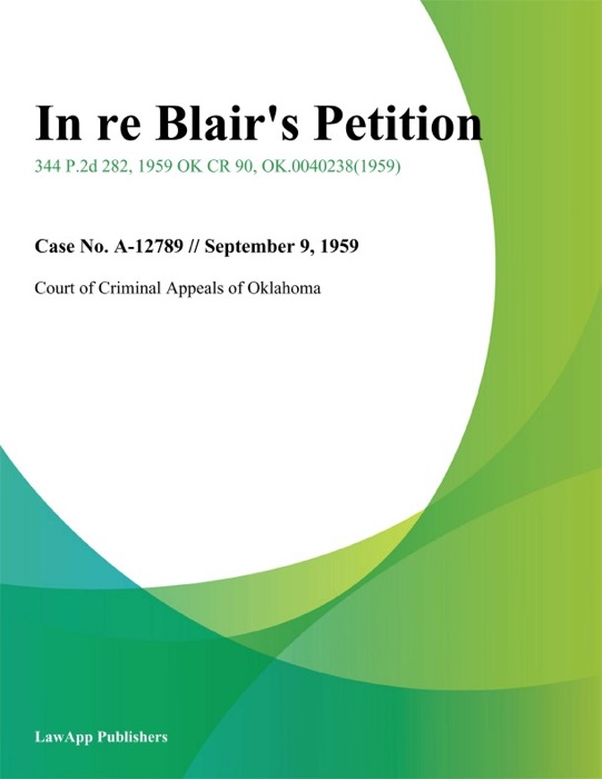 In Re Blairs Petition