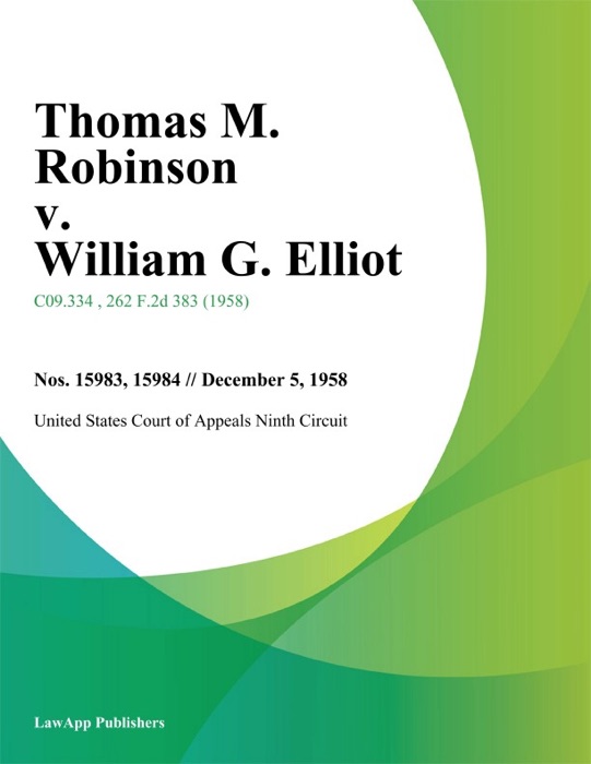 Thomas M. Robinson v. William G. Elliot