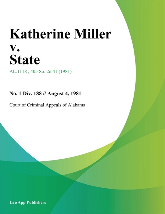 Katherine Miller v. State