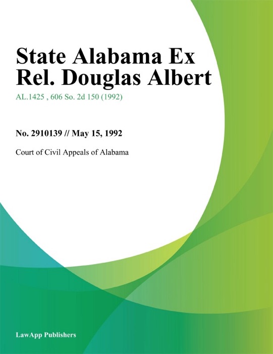 State Alabama Ex Rel. Douglas Albert