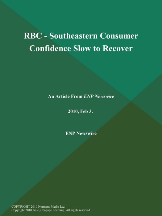 RBC - Southeastern Consumer Confidence Slow to Recover