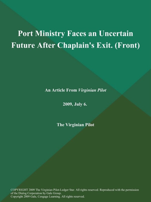 Port Ministry Faces an Uncertain Future After Chaplain's Exit (Front)