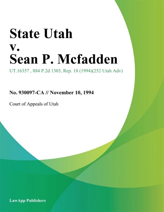 State Utah v. Sean P. Mcfadden