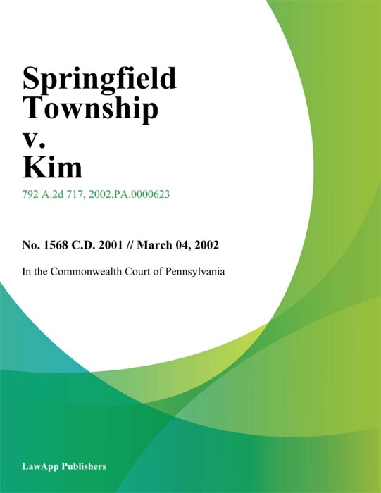 Springfield Township V. Kim