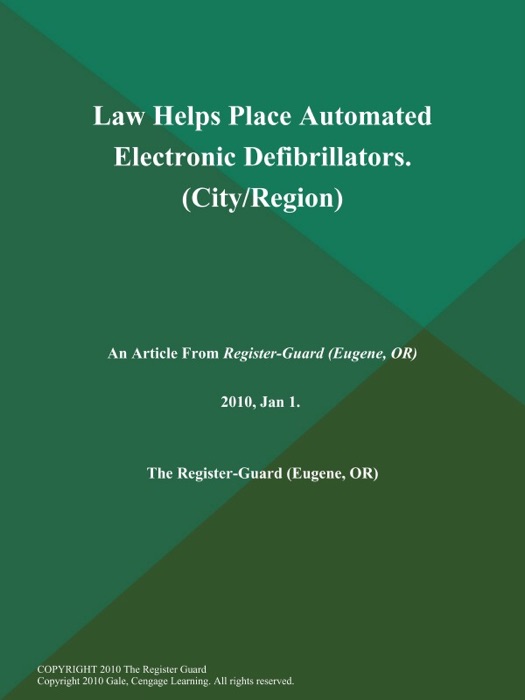 Law Helps Place Automated Electronic Defibrillators (City/Region)