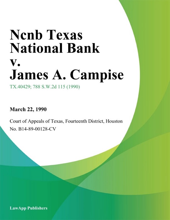 Ncnb Texas National Bank v. James A. Campise