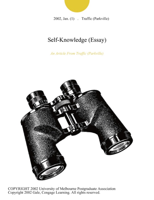 Self-Knowledge (Essay)