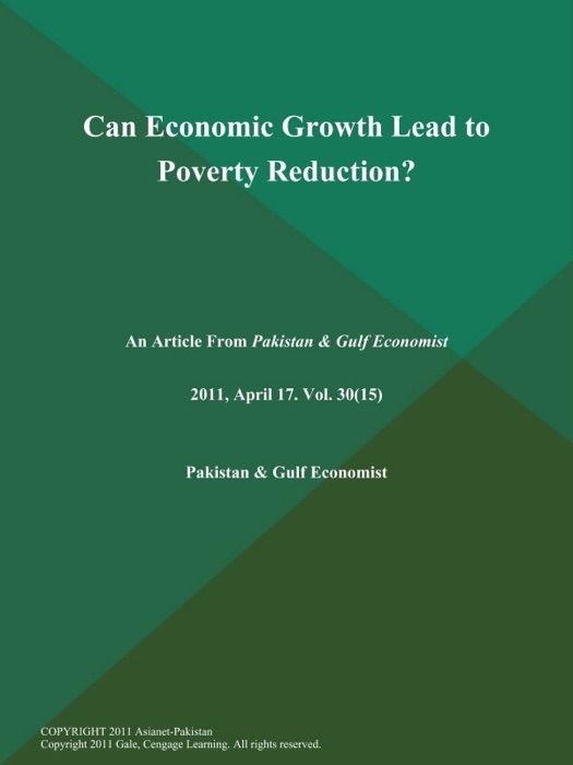 Can Economic Growth Lead to Poverty Reduction?