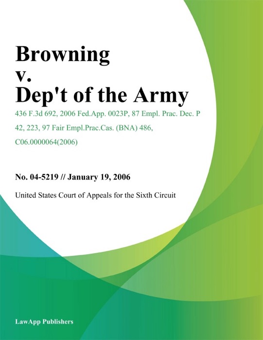 Browning V. Dep't Of The Army