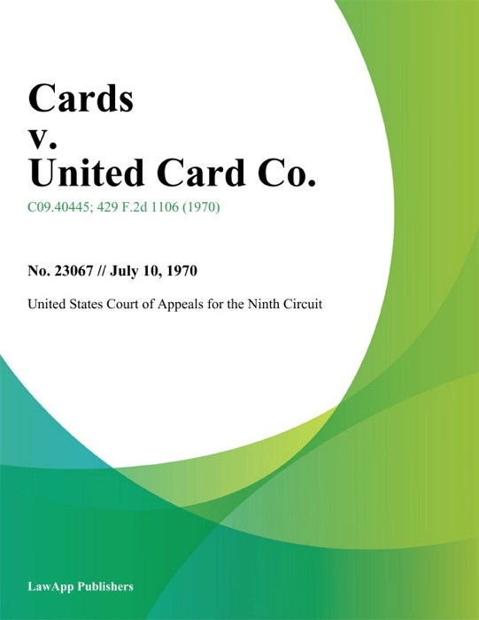 Cards v. United Card Co.