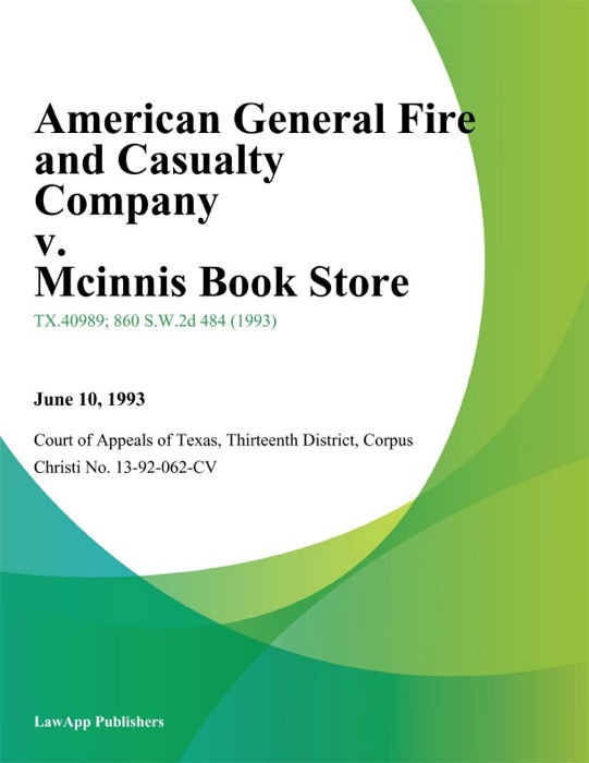 American General Fire and Casualty Company v. Mcinnis Book Store