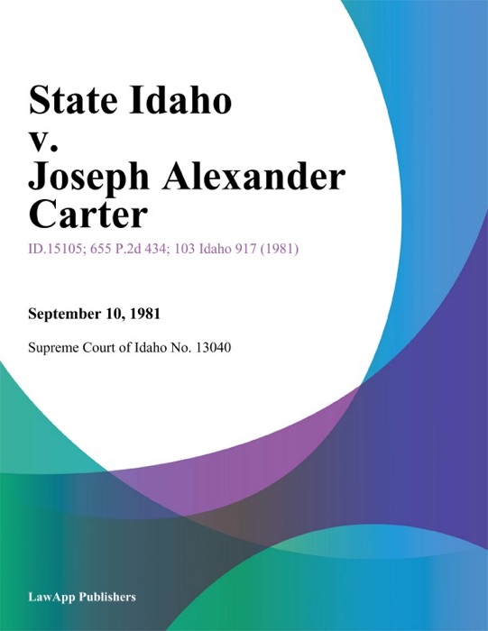 State Idaho v. Joseph Alexander Carter