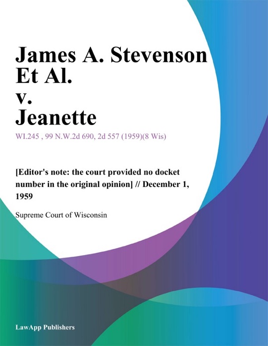 James A. Stevenson Et Al. v. Jeanette