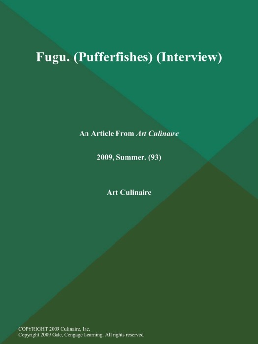 Fugu (Pufferfishes) (Interview)