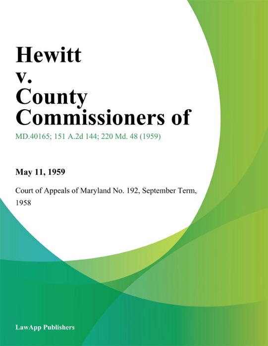 Hewitt v. County Commissioners Of