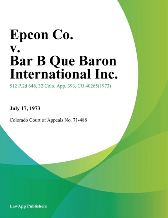 Epcon Co. v. Bar B Que Baron International Inc.