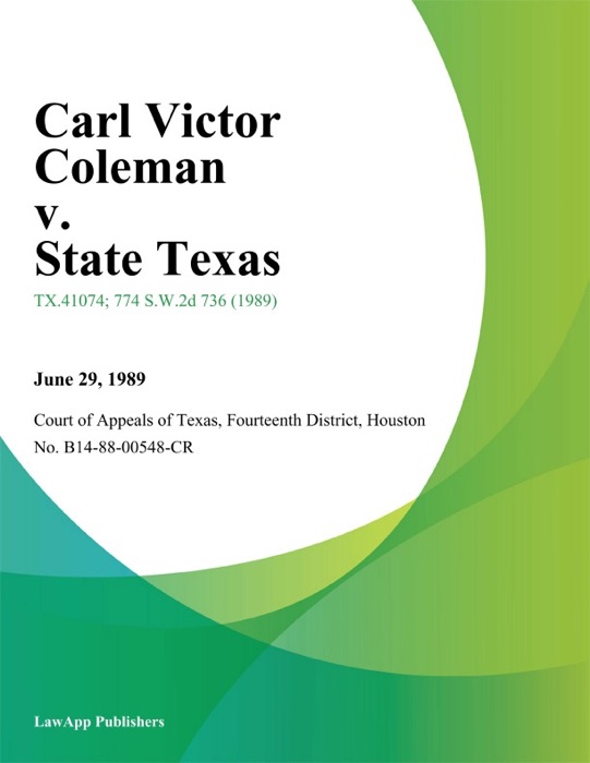 Carl Victor Coleman v. State Texas